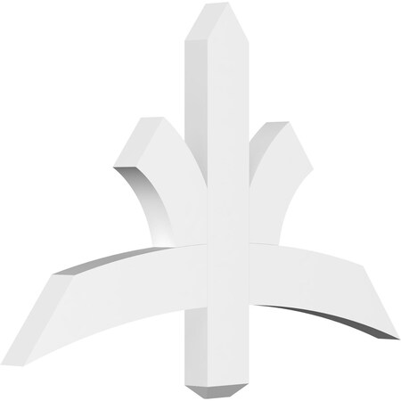 Ekena Millwork Davenport Architectural Grade PVC Gable Bracket, 36"W x 22 1/2"H x 2"D x 4"F, 15/12 Pitch GBP036X23X0204DAV00